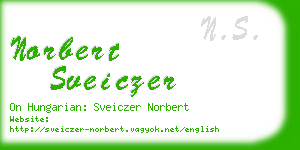 norbert sveiczer business card